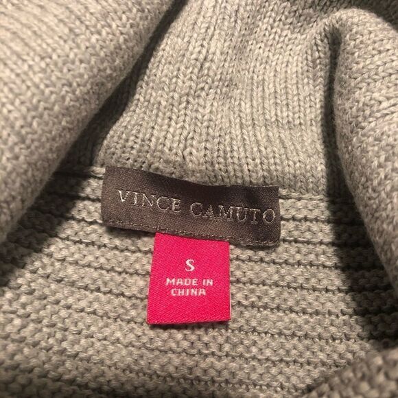 Gray Ribbed Vince Camuto Mock Turtle Neck - Picture 5 of 6